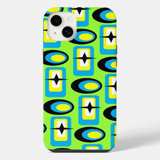 Retro Vormen iPhone Hoesje (Achterkant)