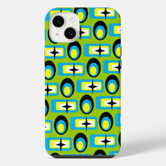 Retro Vormen iPhone Hoesje (Achterkant)