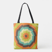 retro-vortex caleidoscoop tote bag (Achterkant)