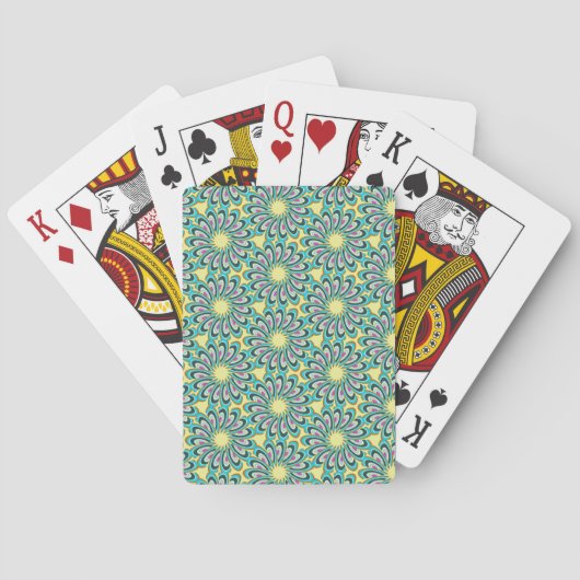 Retro Vortex Petal Burst Pattern Pokerkaarten (Achterkant)
