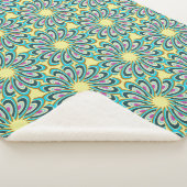 Retro Vortex Petal Burst Pattern Sherpa Deken (3/4)