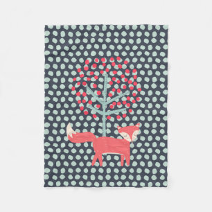 Retro Vos Fleece Deken