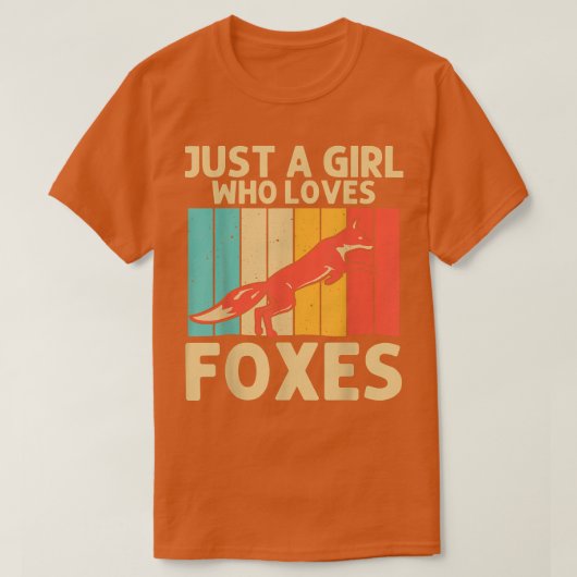 Retro vos ontwerp voor meisjes kinderen vrouwen wi t-shirt (Design voorkant)