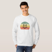 Retro Vos Zonsondergang Esthetisch Vintage T-shirt (Voorkant volledig)