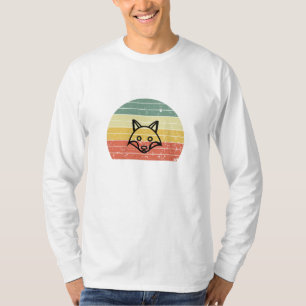 Retro Vos Zonsondergang Esthetisch Vintage T-shirt