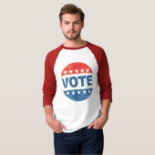 Retro Vote Baseball Shirt (Voorkant volledig)