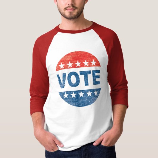 Retro Vote Baseball Shirt (Voorkant)