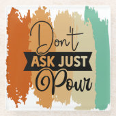 Retro vraag het niet alleen om ons glazen onderzetter (Voorkant)