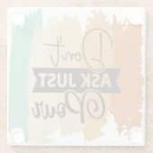 Retro vraag het niet alleen om ons glazen onderzetter (Achterkant)