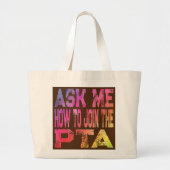 Retro Vraag me hoe ik me bij de PTA-basisleraar ka Grote Tote Bag (Voorkant)