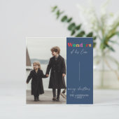 Retro vraagt zich af van zijn liefde voor kerst feestdagenkaart (Staand voorkant)