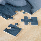 Retro vrachtwagen en winter overdekte brug legpuzzel (Zijkant)
