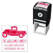 Retro  Vrachtwagen Familie Aangepast Retouradres Zelfinktende Stempel (In situ)