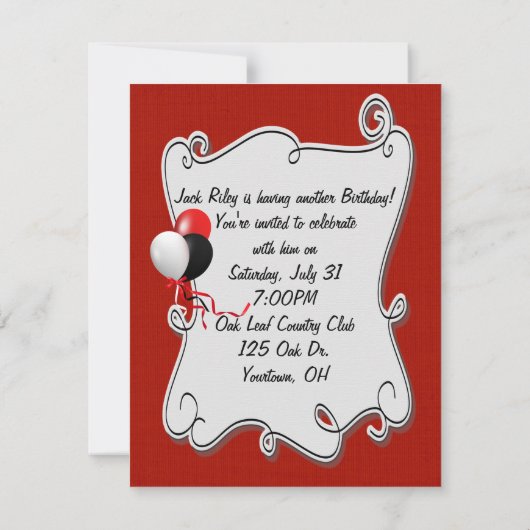 Retro Vrachtwagen Verjaardag uitnodiging (Achterkant)