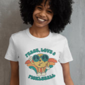 Retro Vrede, Liefde en Pickleball Groovy T-shirt