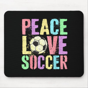 Retro Vrede Liefde Voetbal Score Club Moeder Game  Muismat