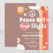 Retro Vrede Uit 10e Verjaardag Kaart (Voorkant / Achterkant)