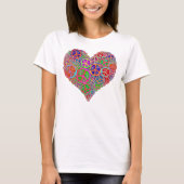 Retro vredeshart t-shirt (Voorkant)