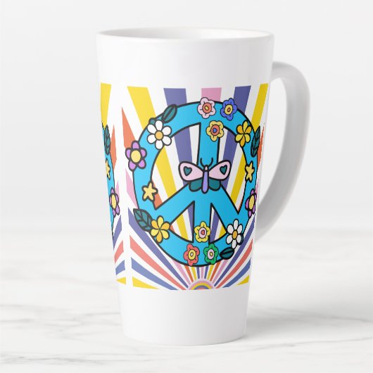 Retro Vredesteken Latte Mok (Rechterhoek)