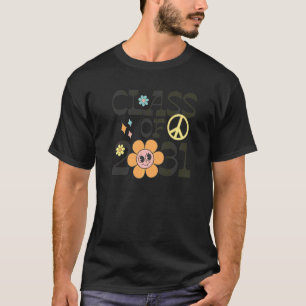 Retro Vredesteken Madeliefje Vibes Groovy Klas Van T-shirt