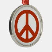 retro-vredesteken metalen ornament (Rechts)