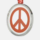 retro-vredesteken metalen ornament (Links)