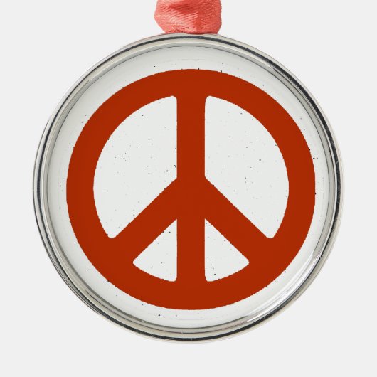 retro-vredesteken metalen ornament (Voorkant)