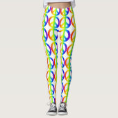 Retro Vredesteken Neon Leggings (Voorkant)