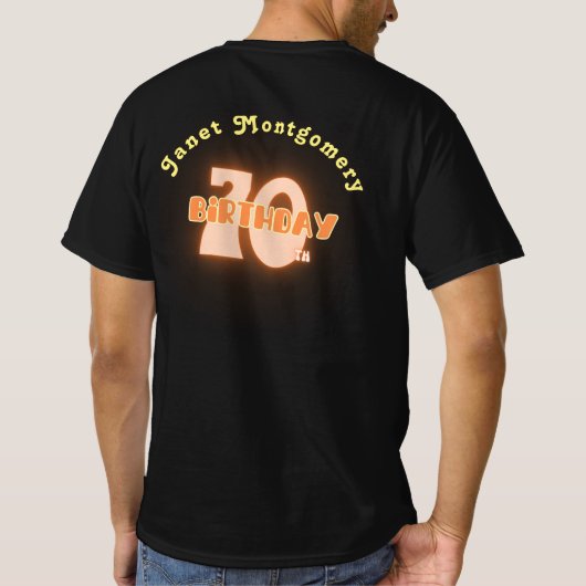 Retro Vredesteken Psychedelische Vlinder Verjaarda T-shirt (Achterkant)