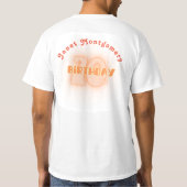 Retro Vredesteken Psychedelische Vlinder Verjaarda T-shirt (Achterkant)