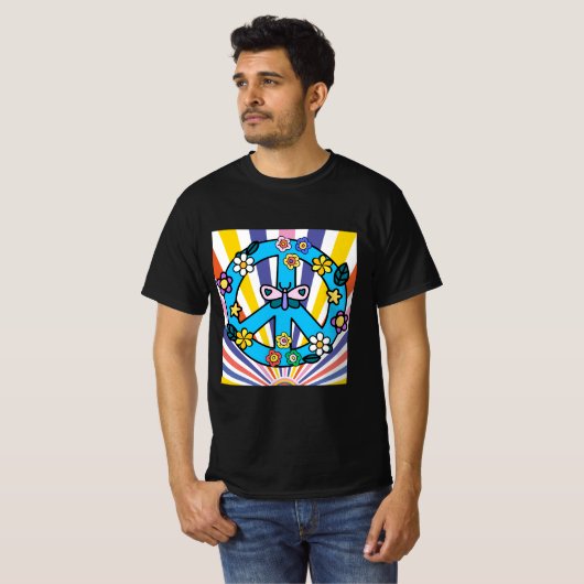 Retro Vredesteken T-shirt (Voorkant volledig)