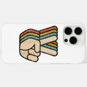 Retro Vredesteken V Fingers 60s 70s 80s Coo Case-Mate iPhone Case (Achterkant (horizontaal))