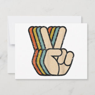 Retro Vredesteken V Fingers  60s 70s 80s Coo Kaart
