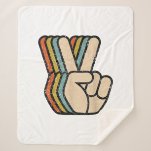 Retro Vredesteken V Fingers  60s 70s 80s Coo Sherpa Deken