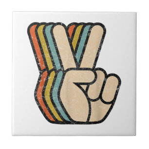 Retro Vredesteken V Fingers 60s 70s 80s Coo Tegeltje
