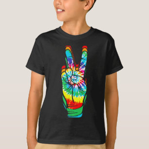 Retro Vredesteken Vintage Tie Dye 60's 70's Hipe F T-shirt