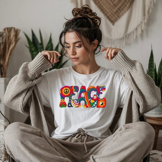 retro-vredeswoord t-shirt