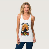 Retro Vreselijke Vleermuizen Liefhebben Halloween Tanktop (Volledige Voorkant)