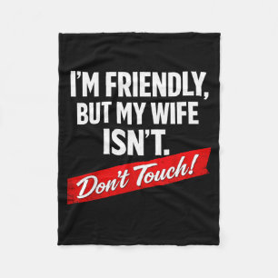 Retro vriendelijk maar vrouw is niet grappig niet  fleece deken