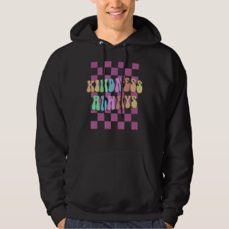 Retro VRIENDELIJKHEID ALTIJD Anti-Pesten Bewustzij Hoodie