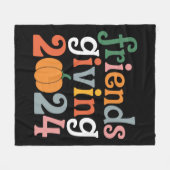 Retro Vrienden Geven 2024 Thanksgiving Herfst Fleece Deken (Voorkant (Horizontaal))