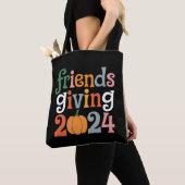 Retro Vrienden Geven 2024 Thanksgiving Herfst Tote Bag (Dichtbij)