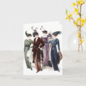 Retro  Vriendinnen Dames Night Out Kaart (Gele Bloem)