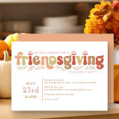 Retro Vriendschappen geven Diner Uitnodiging