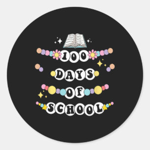 Retro Vriendschapsarmband 100 dagen Kinder school Ronde Sticker