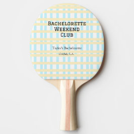 RETRO VRIJGESELLEN WEEKEND CLUB BLAUW GEEL DATUM TAFELTENNISBATJE
