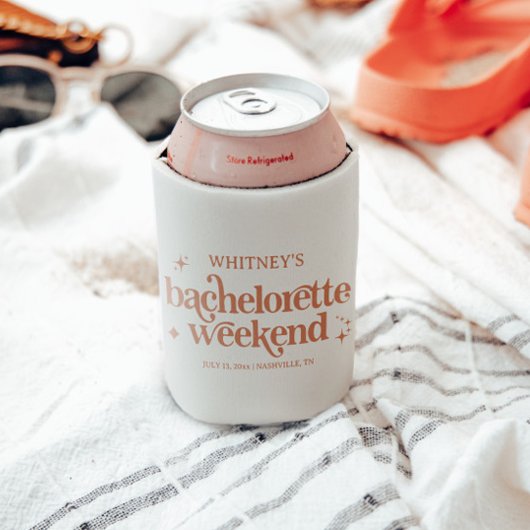 Retro vrijgezellenfeest blikjeskoeler