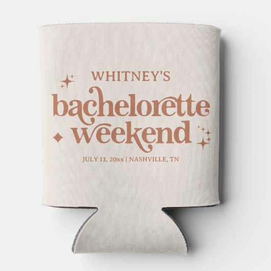 Retro vrijgezellenfeest  blikjeskoeler (Achterkant)