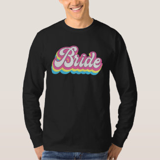 Retro vrijgezellenfeest bruid trouwen t-shirt