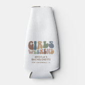 Retro vrijgezellenfeest bruidsfeestje bruid meisje flesjeskoeler (Voorkant)